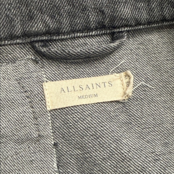 ALL SAINT Beltar Distressed Denim Jacket - Picture 12 of 13